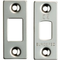 Loops Forend Strike & Fixing Pack Suitable for Tubular Deadbolt Bright Steel in Metallics