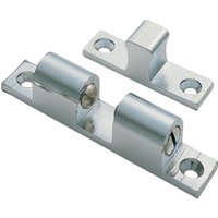 Loops Double Ball Roller Cupboard Catch 43 x 8mm 34.5mm Fixing Centres Satin Chrome
