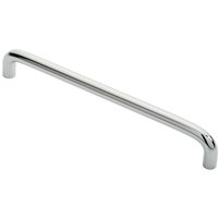 Loops Round D Bar Cabinet Pull Handle 202 x 10mm 192mm Fixing Centres Chrome