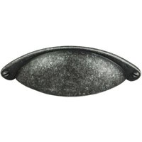 Loops Traditional Cup Pull Handle 104 x 26mm 64mm Fixing Centres Pewter