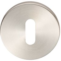 Loops 52mm Standard Lock Profile Open Slim Escutcheon Concealed Fix Satin Steel in Metallics