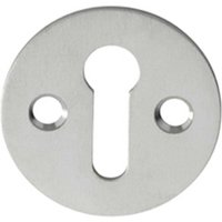 Loops 31mm Keyhole Profile Round Escutcheon 18mm Fixing Centres Satin Chrome