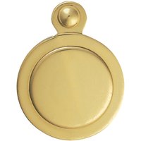 Loops 31mm Lock Profile Covered Escutcheon 17.5mm Fixing Centres Polished Brass in Metallics