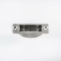 Loops Recessed Floor Flush Bolt Socket 62 x 25mm 53mm Fixing Centres Chrome