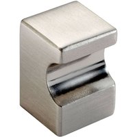 Loops Square Cupboard Door Knob 18 x 18mm 25mm Projection Satin Nickel in Metallics