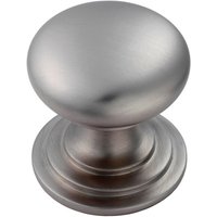 Loops Victorian Round Cupboard Door Knob 25mm Dia Stainless Steel Cabinet Handle in Metallics