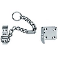 Loops Heavy Duty Door Security Chain 195.5mm Length Polished Chrome Door Restrictor
