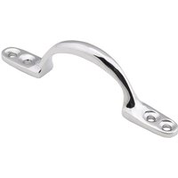 Loops Sash Window Bow Shaped Lift Handle 102 x 12mm 28mm Proj Polished Chrome