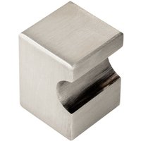 Loops Square Cupboard Door Knob 22 x 22mm 30mm Projection Satin Nickel in Metallics