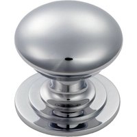 Loops Victorian Round Cupboard Door Knob 32mm Dia Polished Chrome Cabinet Handle