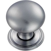 Loops Round Victorian Cupboard Door Knob 38mm Dia Satin Chrome Cabinet Handle