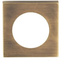 Loops PAIR Screw On Square Rose Cover Plates 52 x 52mm 10mm Depth Antique Brass in Metallics