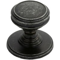 Loops Ringed Tiered Cupboard Door Knob 25mm Diameter Pewter Cabinet Handle