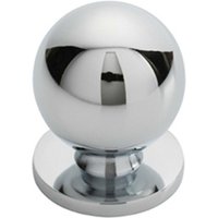 Loops Solid Ball Cupboard Door Knob 25mm Diameter Polished Chrome Cabinet Handle