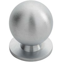 Loops Solid Ball Cupboard Door Knob 25mm Diameter Satin Chrome Cabinet Handle