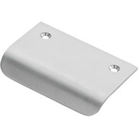Loops Semi Concealed Cabinet Finger Pull Handle 52mm Fixing Centres Satin Chrome