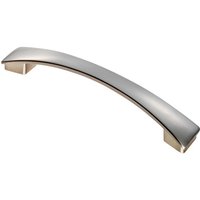Loops Curved Bow Pull Handle 183 x 26mm 160mm Fixing Centres Satin Nickel in Metallics