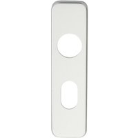 Loops PAIR Door Handle Oval Backplate for Safety Levers 154 x 40mm Satin Aluminium