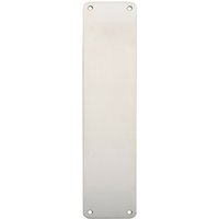 Loops Plain Door Finger Plate 350 x 75mm Bright Stainless Steel Push Plate in Metallics