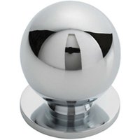 Loops Solid Ball Cupboard Door Knob 30mm Diameter Polished Chrome Cabinet Handle