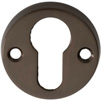 Loops 45mm Euro Profile Open Escutcheon 8mm Depth Dark Bronze Keyhole Cover