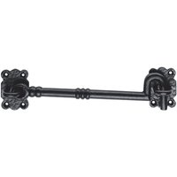 Loops Ornate Cabin Hook & Eye Black Antique Hammered 152mm Arm Cabinet Lock