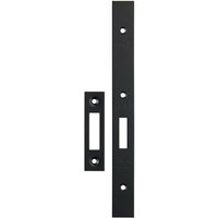 Loops Forend Strike & Fixing Pack Suitable for DIN Euro Deadlock Matt Black