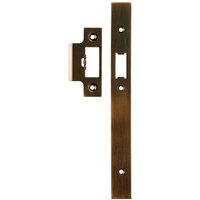 Loops Forend Strike & Fixing Pack Suitable for DIN Security Latch Antique Brass in Metallics