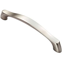 Loops Chunky Arched Grip Pull Handle 194 x 17mm 160mm Fixing Centres Satin Nickel in Metallics