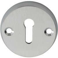 Loops 45mm Lock Profile Open Escutcheon 8mm Depth Satin Chrome Keyhole Cover