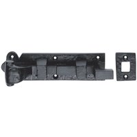 Loops Cranked Barerel Surface Mounted Door Bolt Lock 115 x 31mm Black Antique
