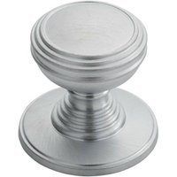 Loops Ringed Tiered Cupboard Door Knob 30mm Diameter Satin Chrome Cabinet Handle