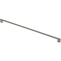 Loops Round Bar Pull Handle 648 x 14mm 608mm Fixing Centres Satin Nickel & Steel in Metallics
