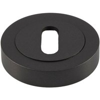 Loops 50mm Lock Profile Round Escutcheon Concealed Fix Matt Bronze Keyhole Cover