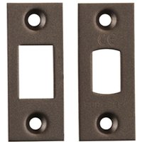 Loops Forend Strike & Fixing Pack Suitable for Tubular Deadbolt Matt Bronze