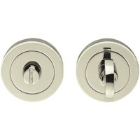 Loops Thumbturn Lock & Release Handle Beveled Edged Rose Polished Nickel in Metallics