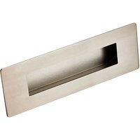 Loops Recessed Sliding Door Flush Pull Handle 180 x 60mm Satin Stainless Steel in Metallics