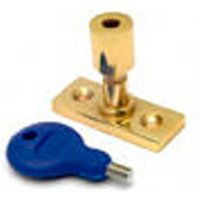 Loops Locking Casement Window Stay Pin 28.5mm Fixing Centres Polished Brass in Metallics