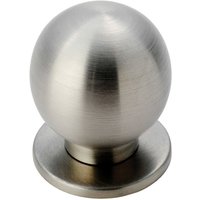 Loops Small Solid Ball Cupboard Door Knob 25mm Dia Stainless Steel Cabinet Handle in Metallics