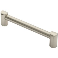 Loops Round Tube Pull Handle 180 x 16mm 160mm Fixing Centres Satin Nickel in Metallics