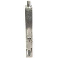 Loops Lever Action Flush Door Bolt with Flat Keep Plate 152 x 20mm Satin Chrome