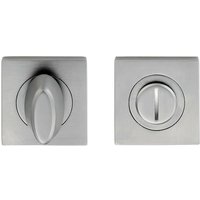 Loops Bathroom Thumbturn Lock & Release Handle Square Rose Satin Chrome