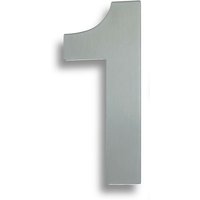 Loops 178mm Front Door Numerals '1' 140mm Fixing Centres Satin Stainless Steel in Metallics