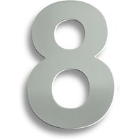 Loops 178mm Front Door Numerals '8' 150mm Fixing Centres Satin Stainless Steel in Metallics