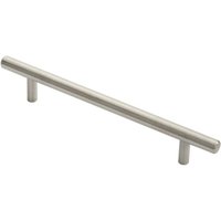 Loops Round T Bar Pull Handle 178 x 10mm 128mm Fixing Centres Stainless Steel in Metallics