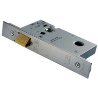 Loops 64mm Architectural Upright Latch Square Forend Satin Stainless Steel in Metallics