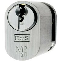 Loops 42mm Oval Single Cylinder Lock Keyed Alike 10 Pin Satin Chrome Door Lock