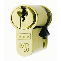 Loops 42mm Euro Single Cylinder Lock Keyed Alike 10 Pin Polished Brass Door Lock in Metallics