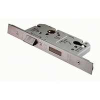 Loops Architectural DIN Euro Profile Sashlock Square Forend Satin Stainless Steel in Metallics