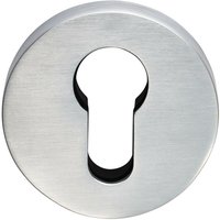 Loops 52mm Euro Profile Escutcheon Concealed Fix Satin Chrome Keyhole Cover
